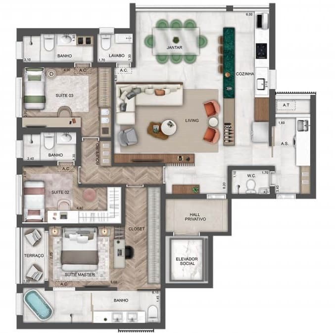 Planta 6 — Lamp Perdizes - Residencial