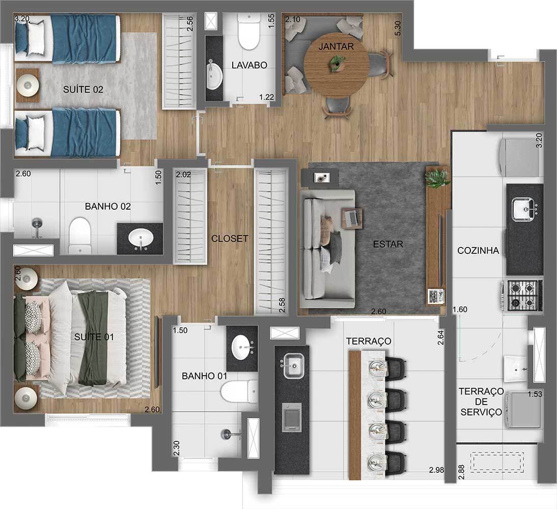 Planta 5 — Chanés Street - Residencial