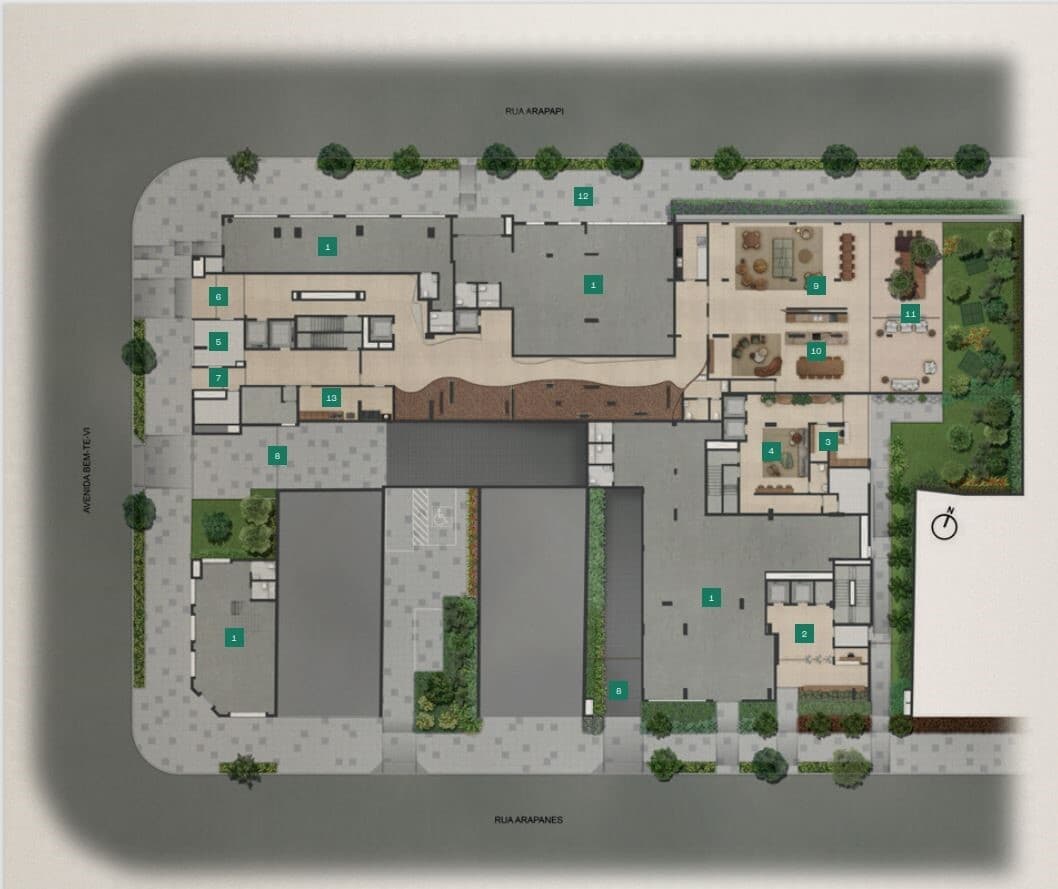 Planta 1 — Bem Moema Studios - Residencial