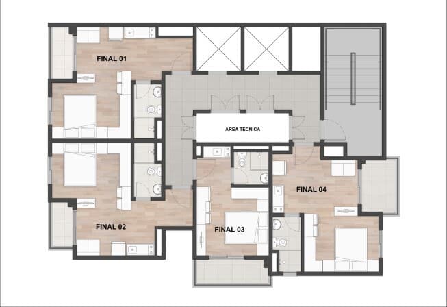 Planta 3 — Nurban Vila Clementino - Residencial
