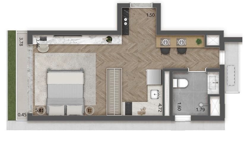 Planta 1 — Haddock 885 - Studios
