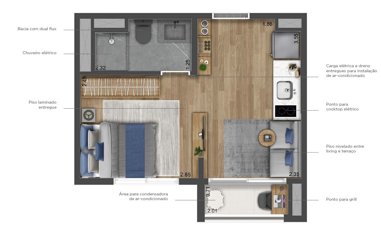 Planta 3 — Origem Guilhermina - Studios