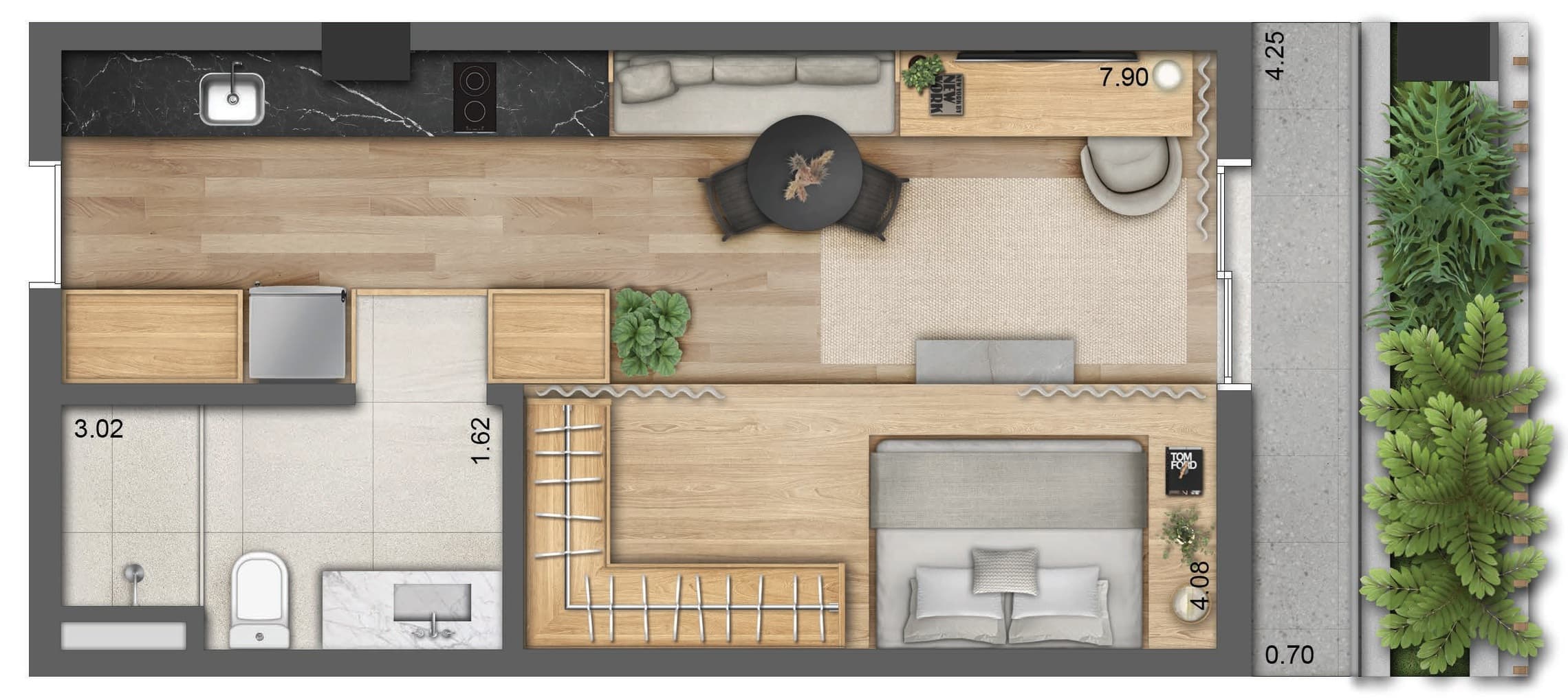 Planta 2 — AYYA Jardins - Studios