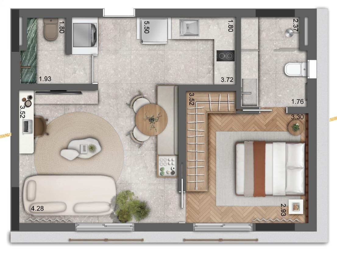 Planta 4 — AYYA Jardins - Studios