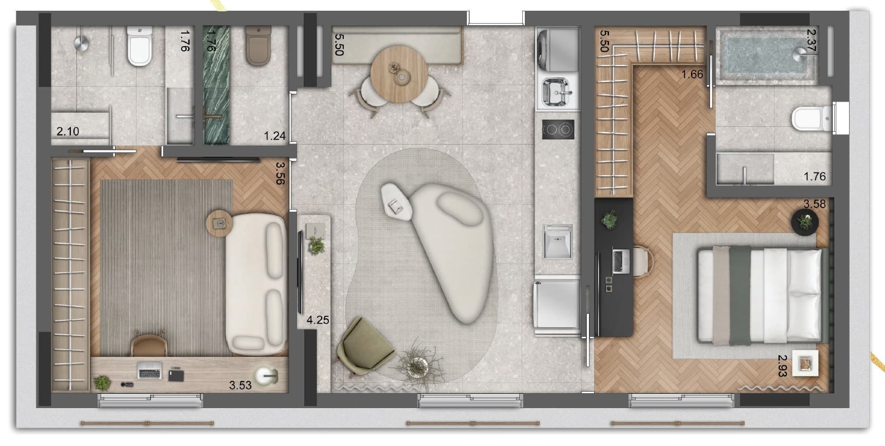 Planta 5 — AYYA Jardins - Studios
