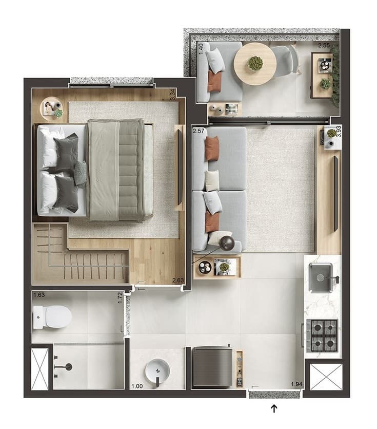 Planta 4 — Today Pompeia - Residencial