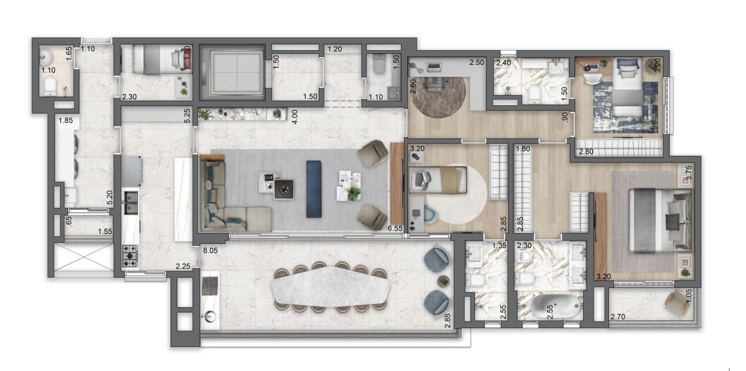 Planta 3 — LIS Moema Íle Saint-Louis - Residencial