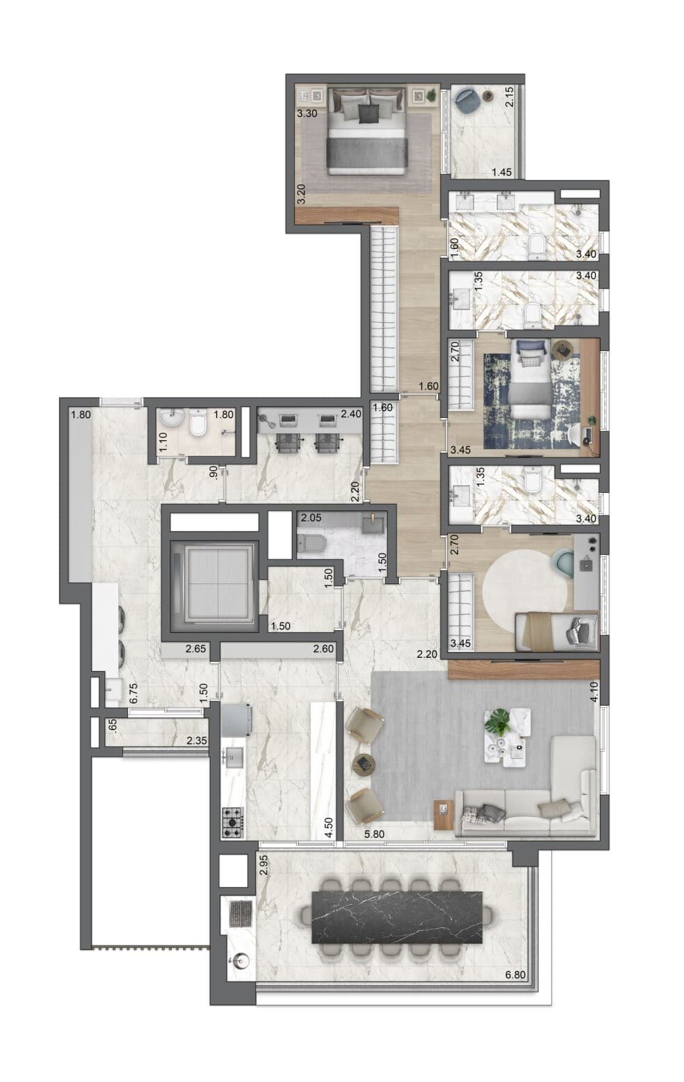 Planta 5 — LIS Moema Íle Saint-Louis - Residencial