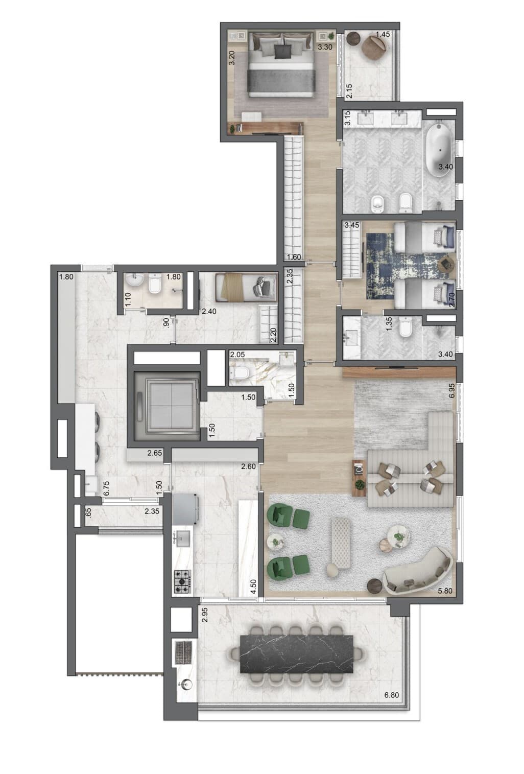Planta 6 — LIS Moema Íle Saint-Louis - Residencial