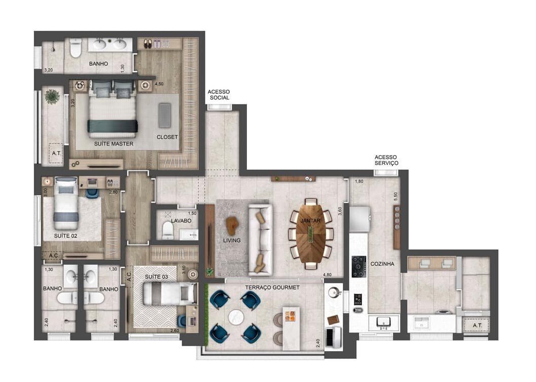 Planta 5 — Ledge Brooklin - Residencial