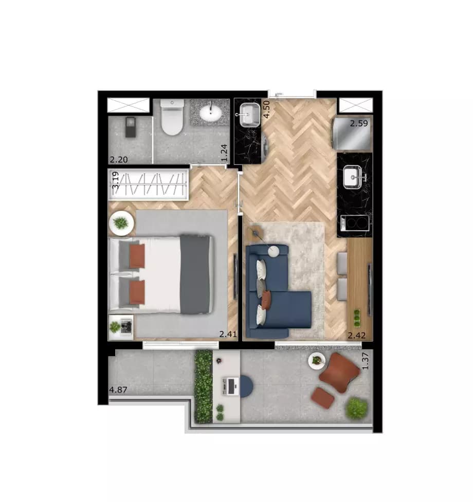Planta 3 — Welconx Pinheiros - Residencial