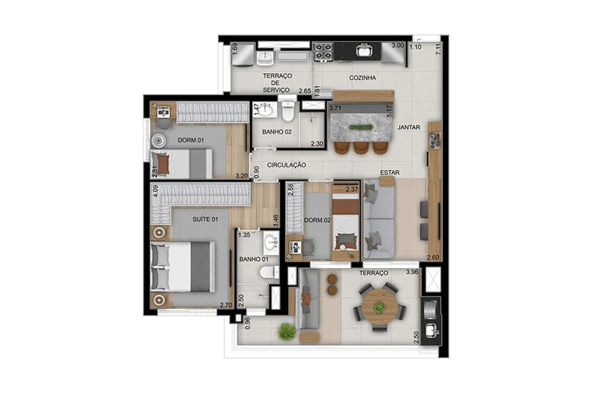 Planta 4 — High Line Tatuapé - Residencial