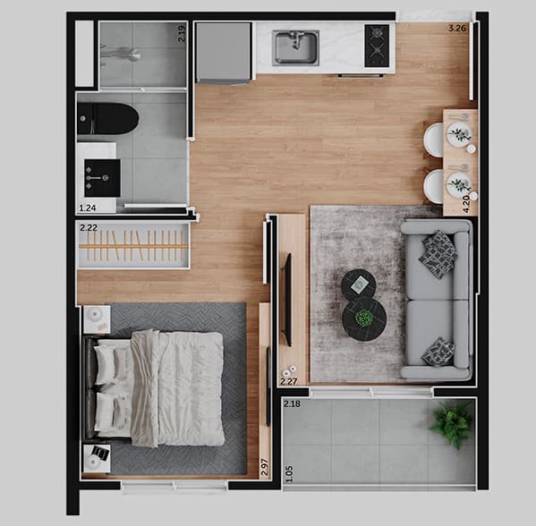 Planta 6 — Up Vila Sônia - Residencial