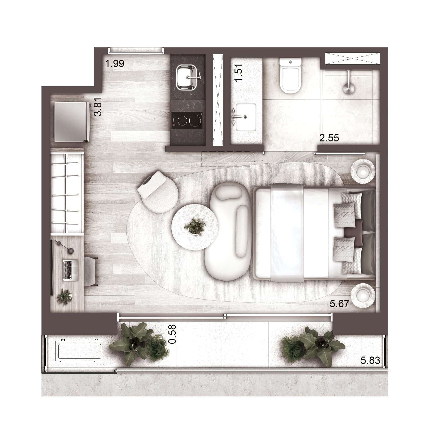 Planta 5 — NOON Small Luxury Apartments - Higienópolis