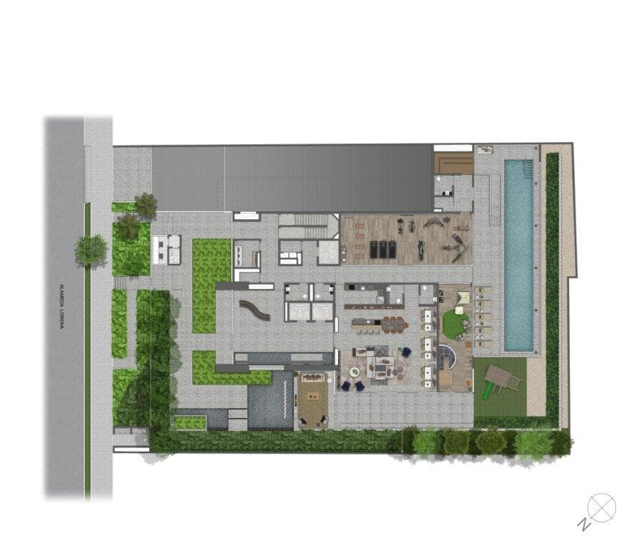 Planta 1 — Facces Jardins by Helbor