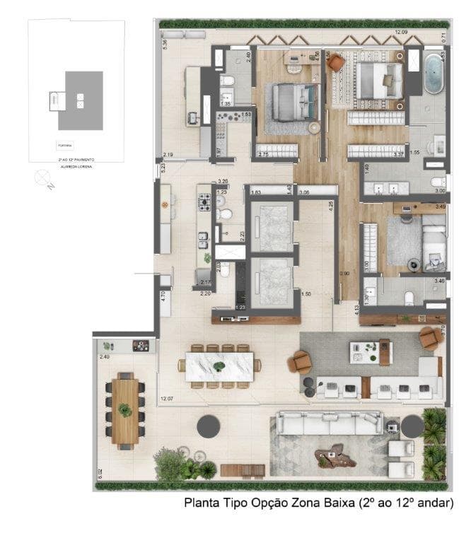 Planta 5 — Facces Jardins by Helbor