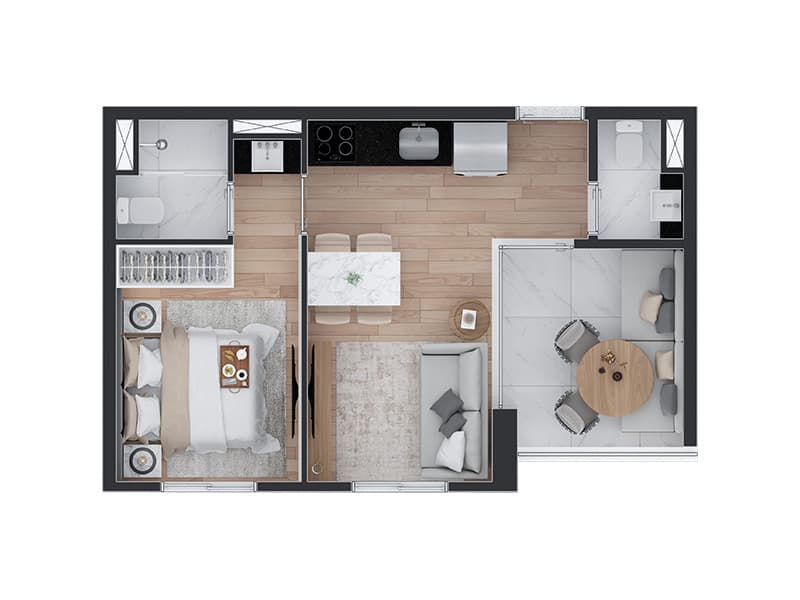 Planta 4 — Absoluto Paraíso - Residencial