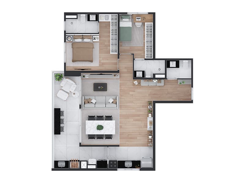 Planta 6 — Absoluto Paraíso - Residencial