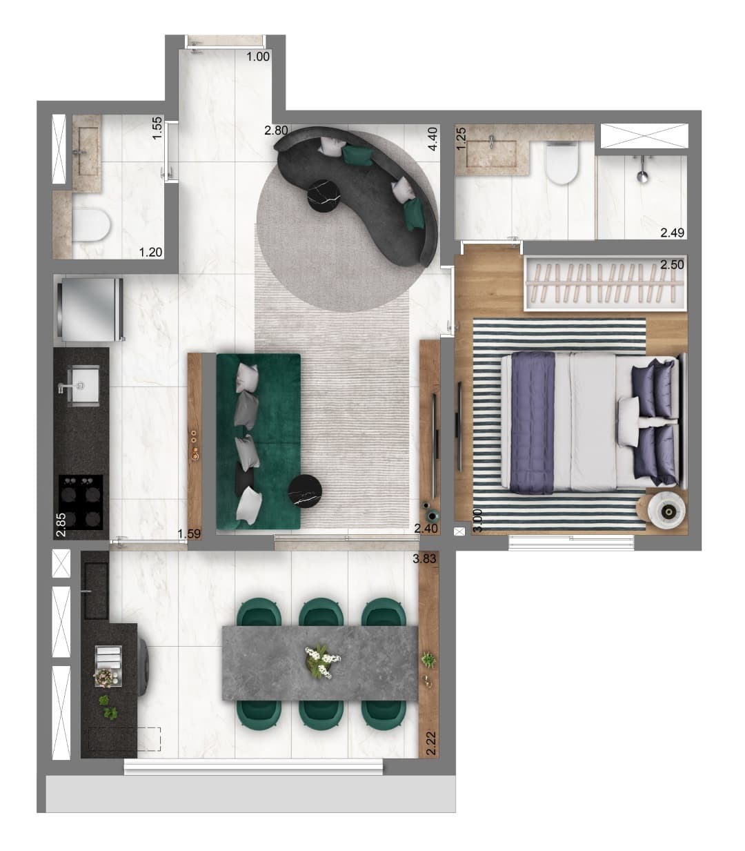 Planta 2 — Living Address Alto do Ipiranga