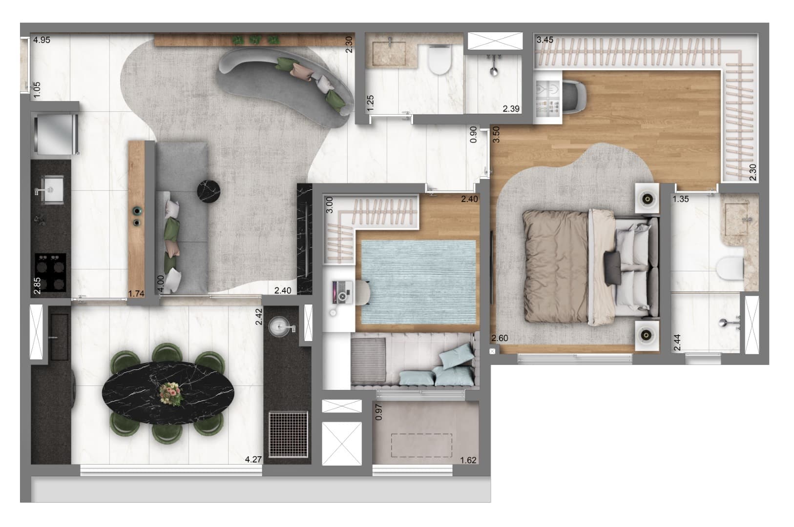 Planta 4 — Living Address Alto do Ipiranga