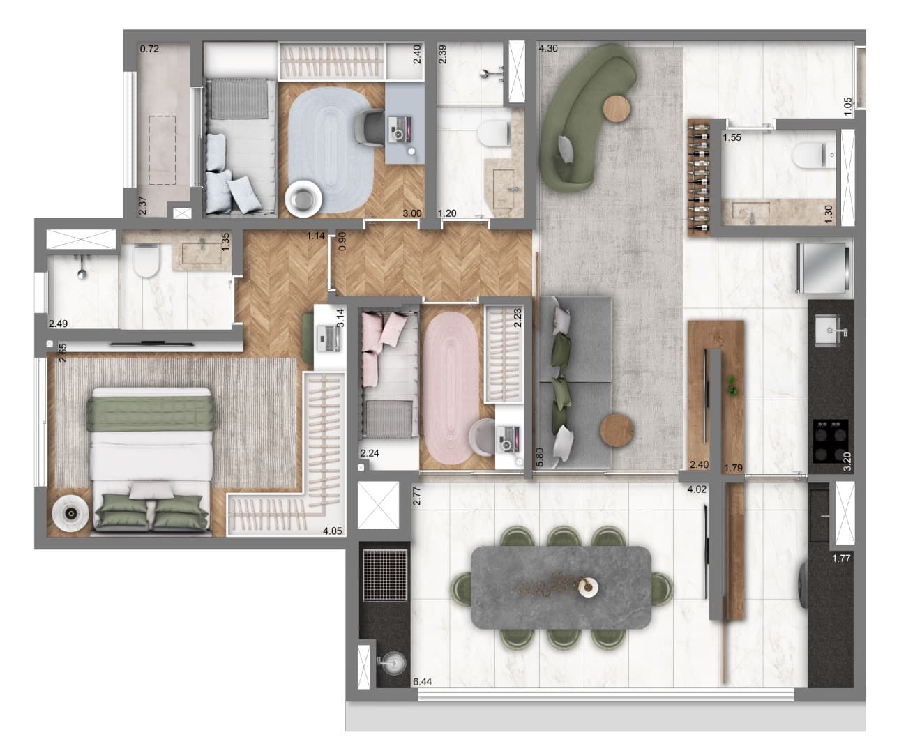 Planta 6 — Living Address Alto do Ipiranga