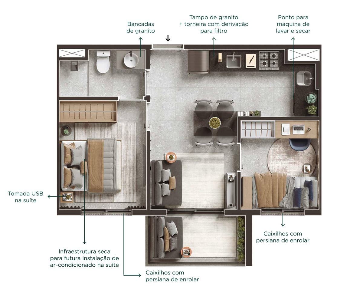 Planta 3 — Viva Benx Star Campo Belo - Residencial
