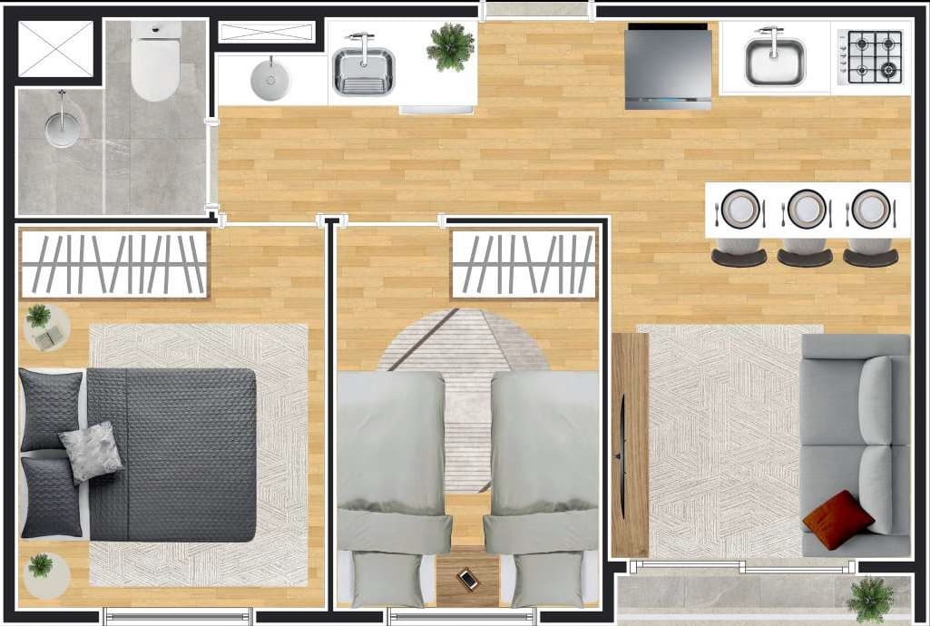 Planta 3 — Residencial Cristalino - Artur Alvim