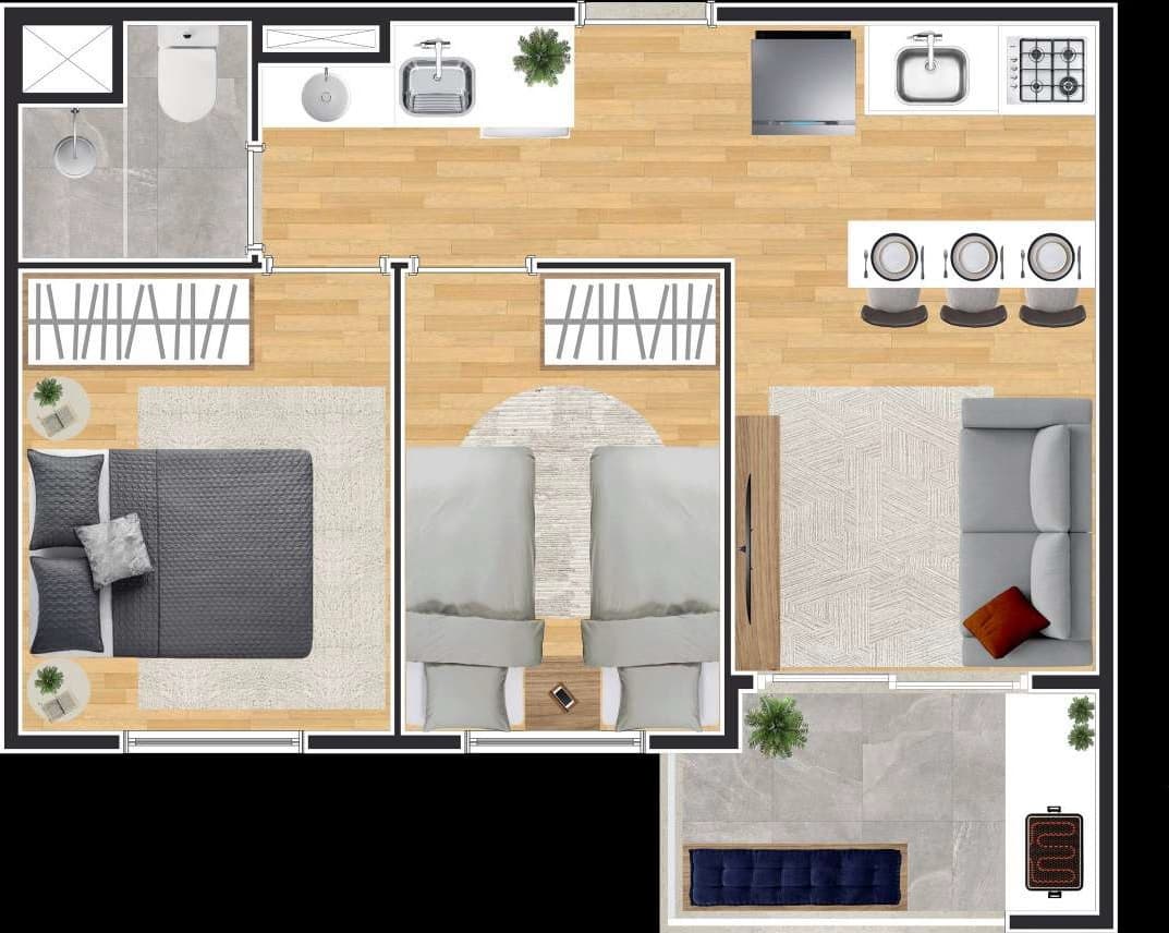 Planta 6 — Residencial Cristalino - Artur Alvim