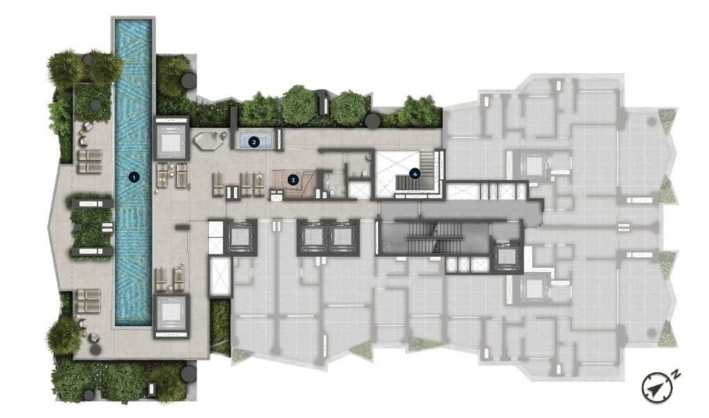 Planta 1 — On The Sky Cyrela by Yoo
