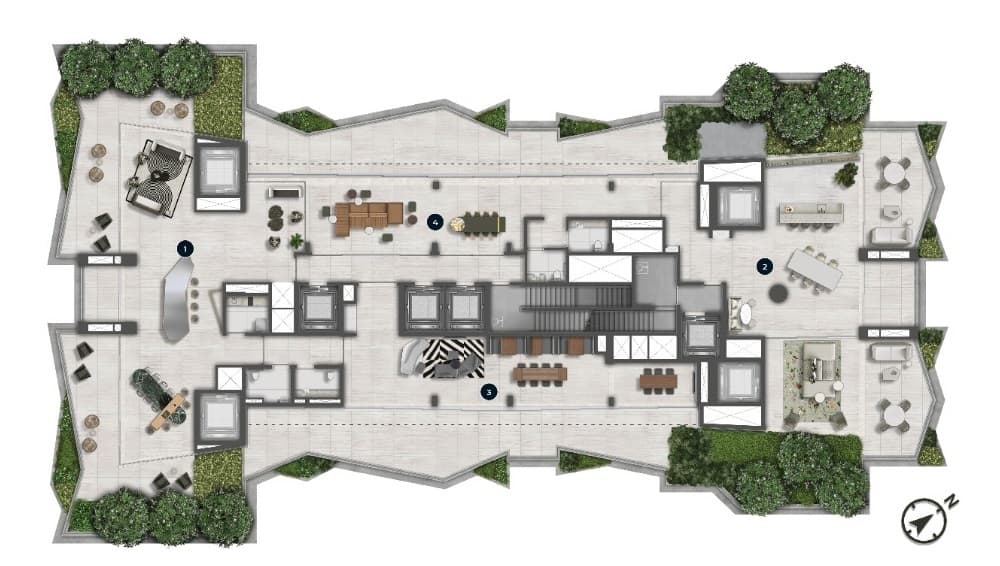 Planta 2 — On The Sky Cyrela by Yoo