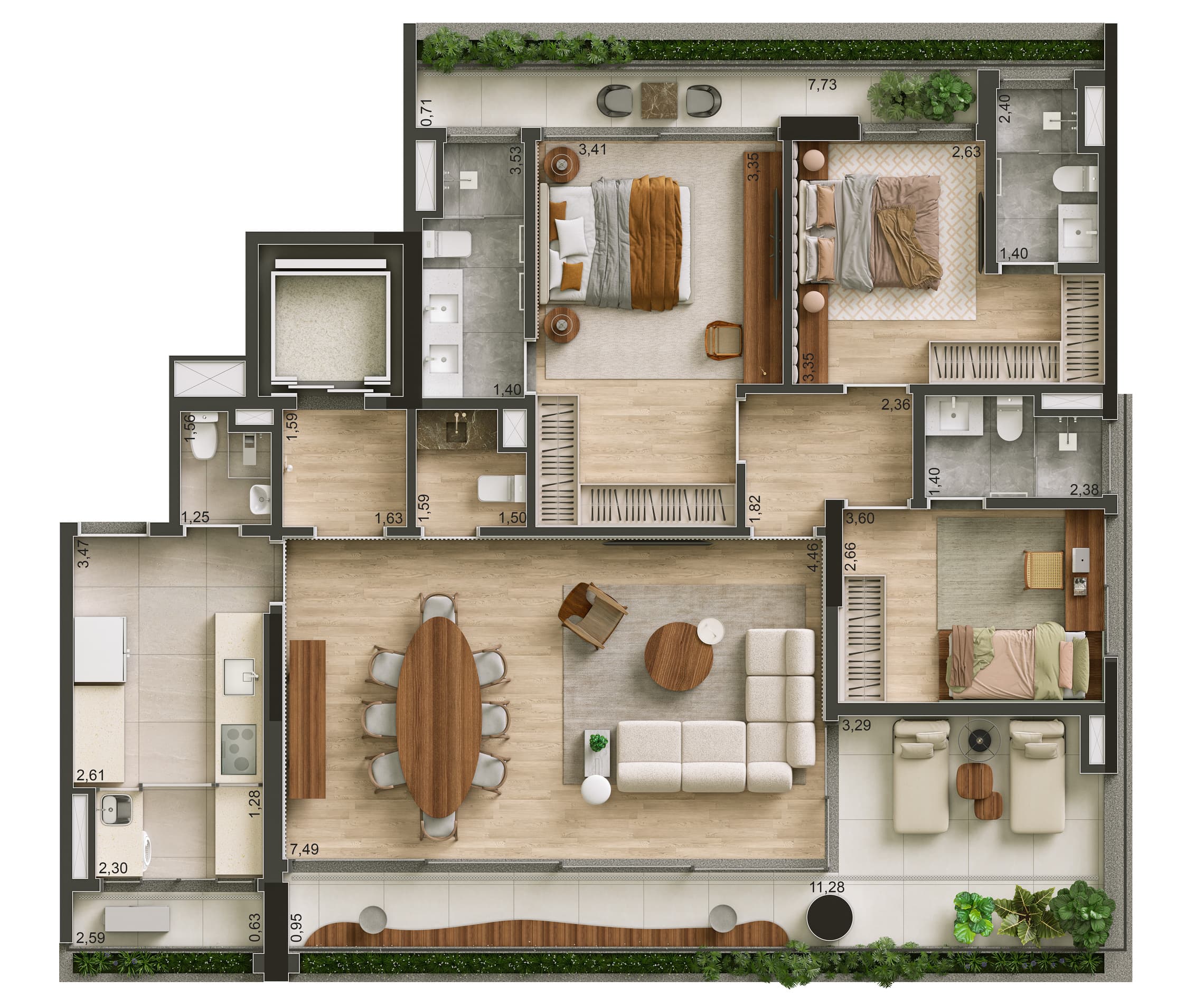 Planta 3 — Uapé Higienópolis - Residencial