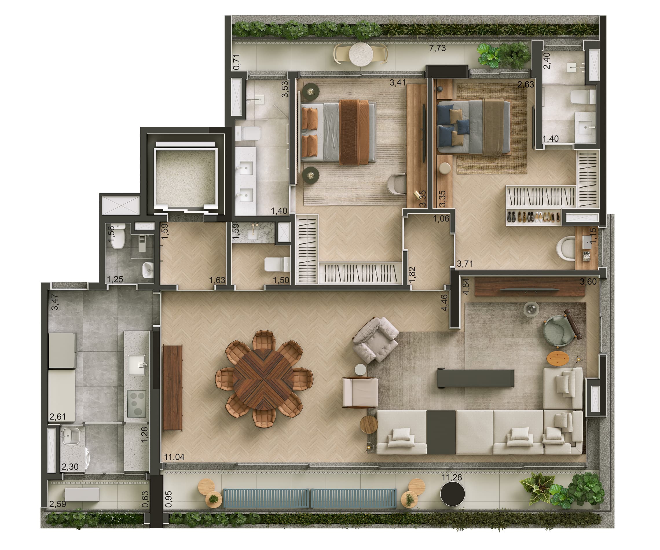 Planta 4 — Uapé Higienópolis - Residencial