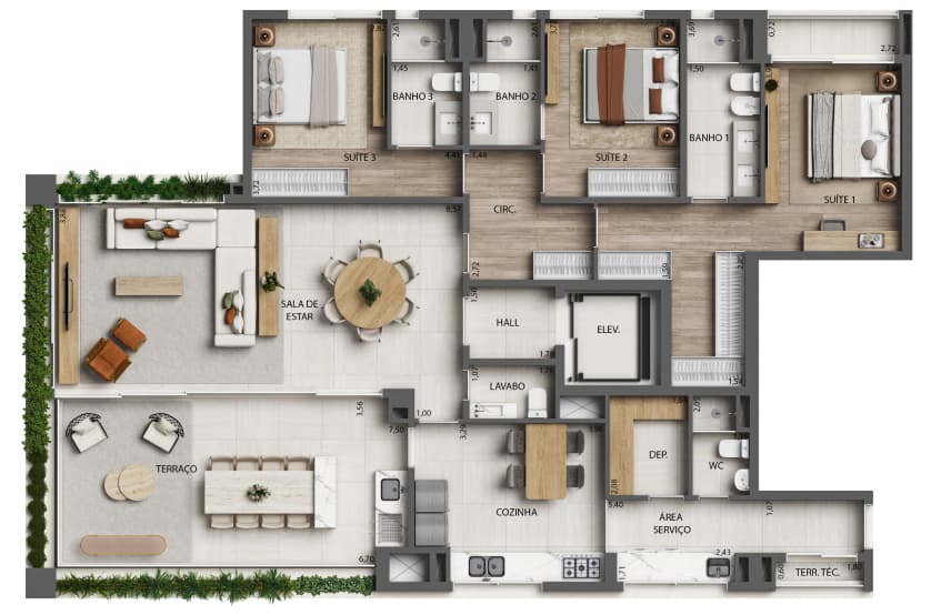 Planta 3 — Monã The Grand Lodge