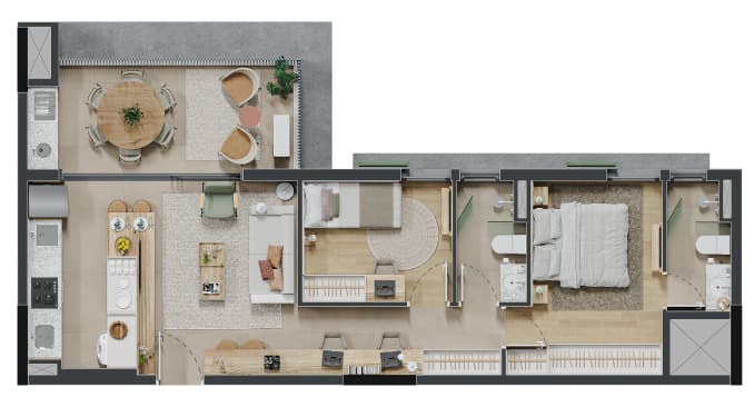 Planta 2 — Nest Vila Ipojuca - Residencial