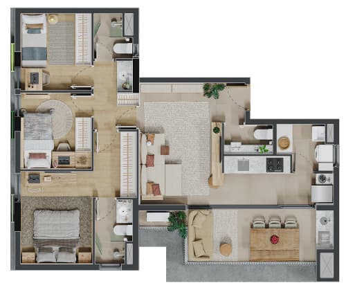 Planta 4 — Nest Vila Ipojuca - Residencial