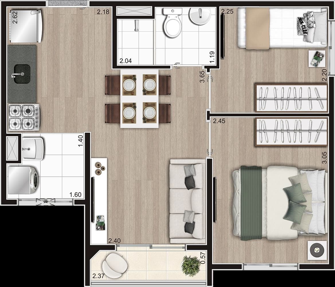Planta 2 — Alto do Jardim Araucária