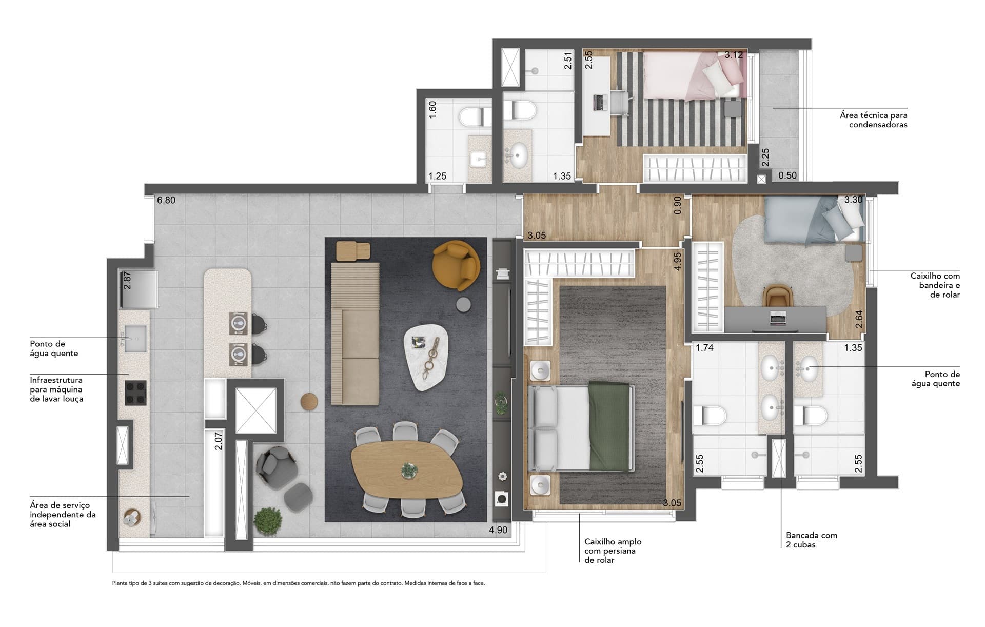 Planta 3 — Geometria Vila Mariana - Residencial
