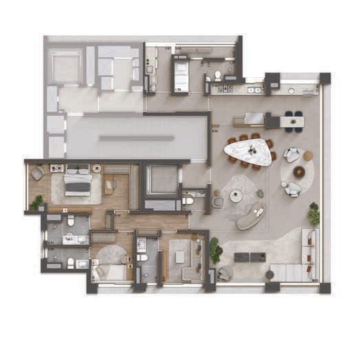 Planta 1 — GIO Jardins - Residencial