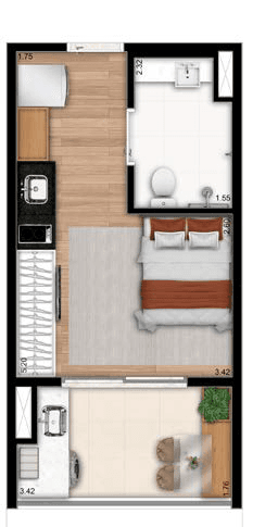 Planta 1 — The Collection Moema - NR