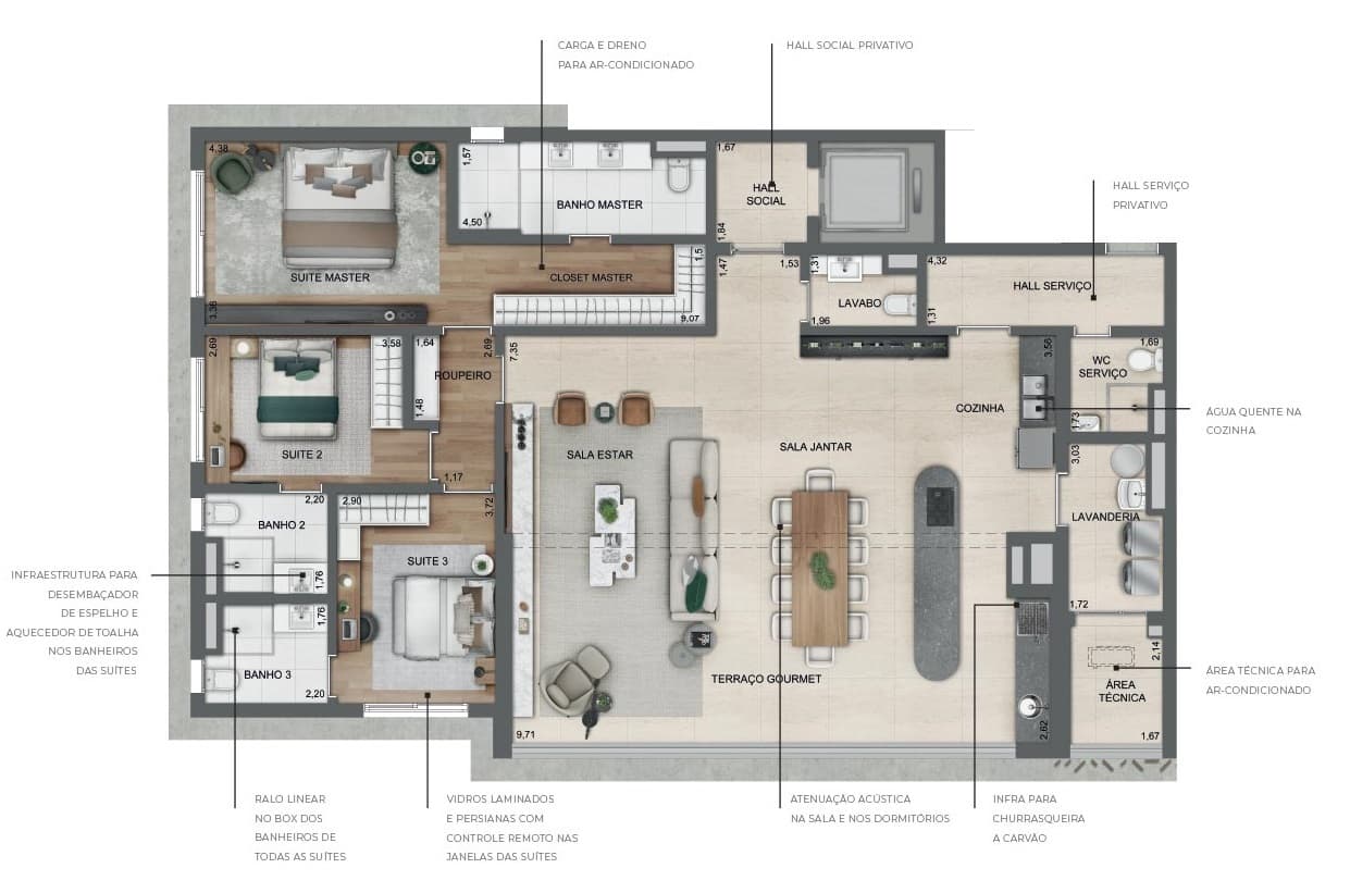 Planta 3 — Lindenberg Alto de Pinheiros - Residencial