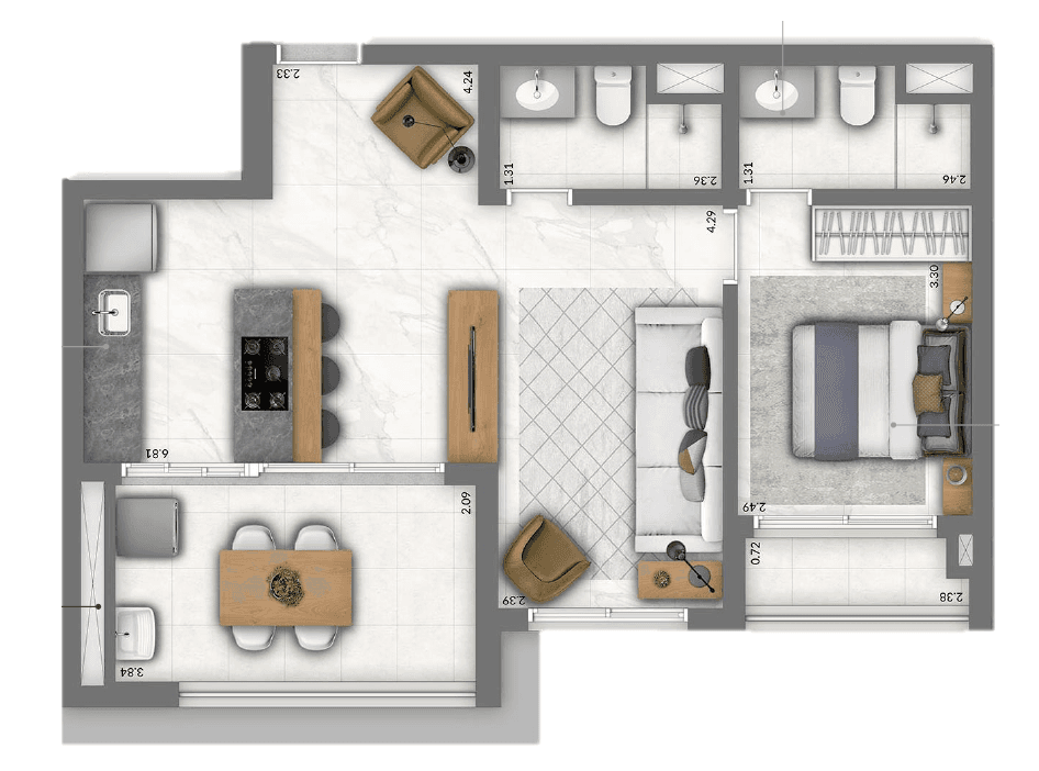 Planta 2 — Trinity Vila Clementino Home