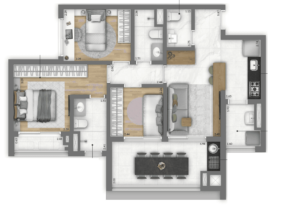 Planta 3 — Trinity Vila Clementino Home