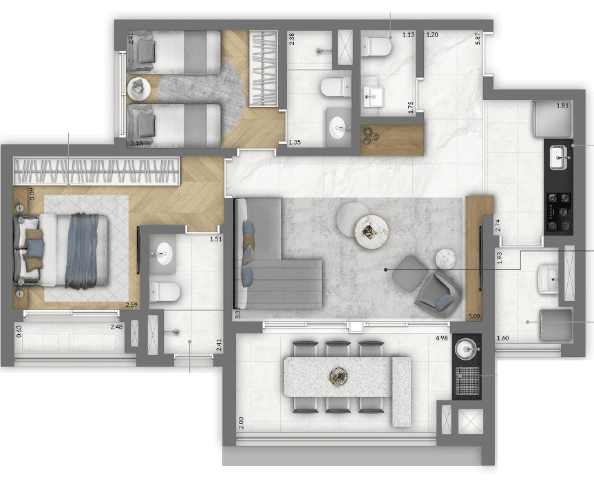 Planta 4 — Trinity Vila Clementino Home