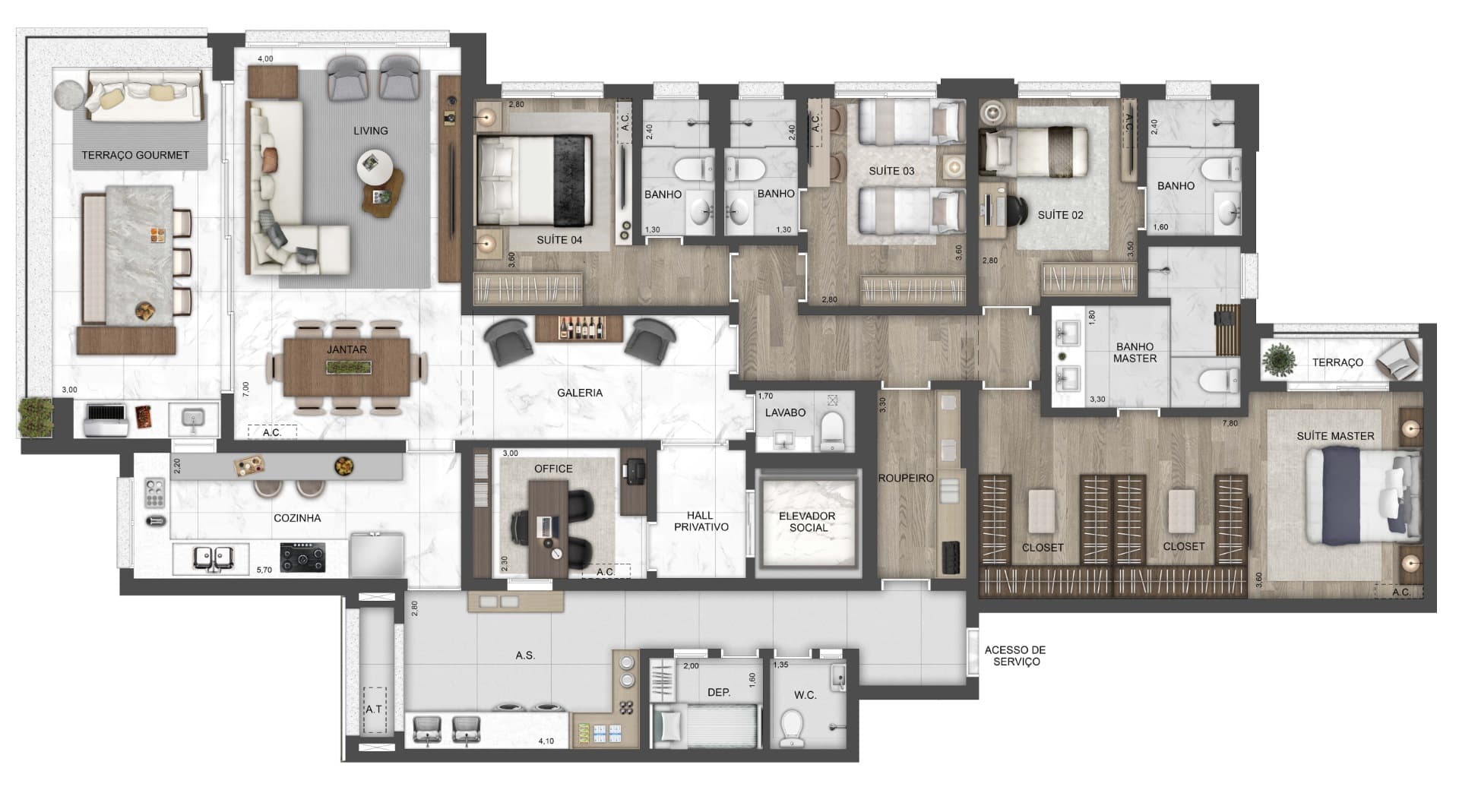 Planta 3 — Terraro Vila Romana - Residencial