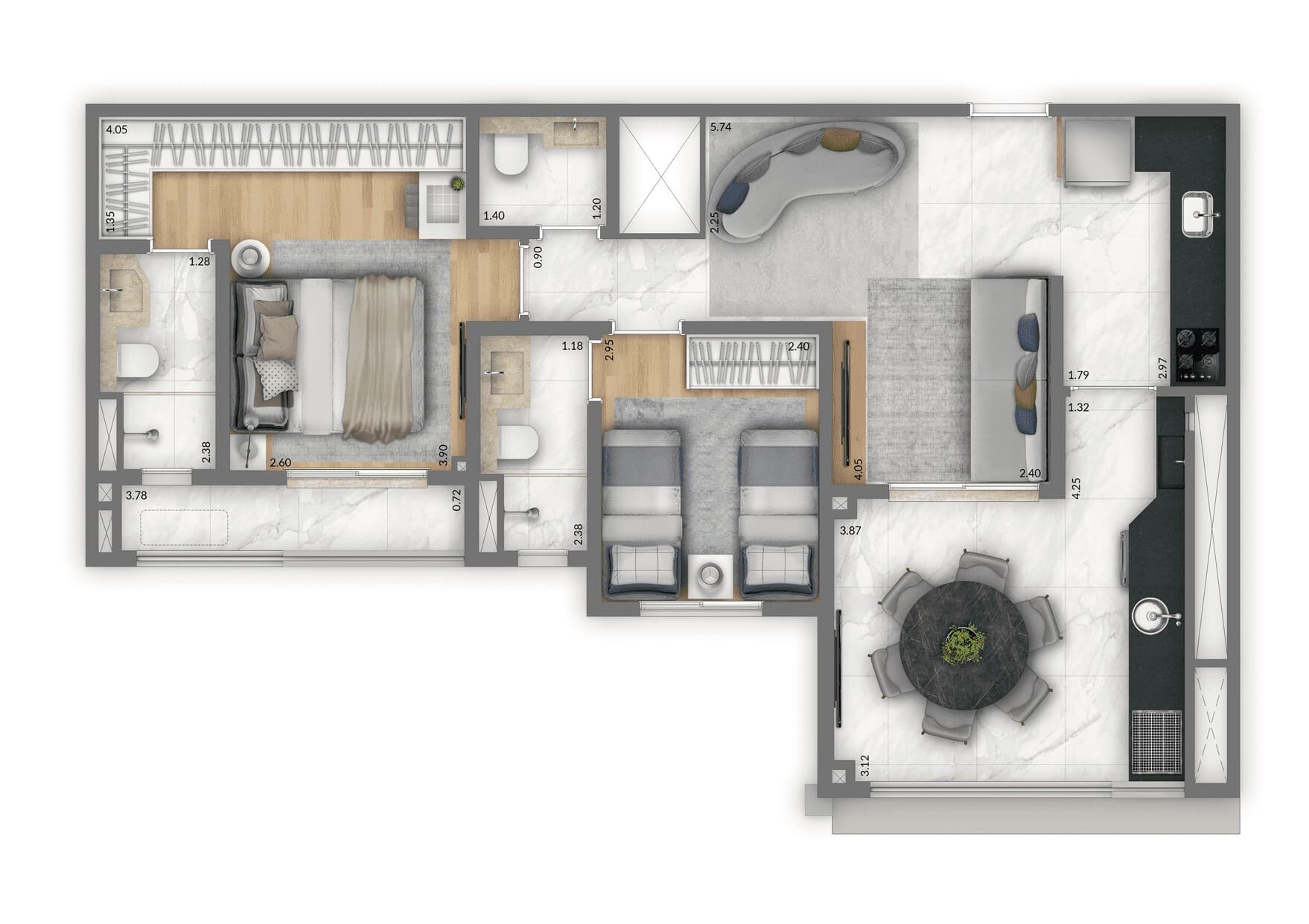 Planta 2 — Living Pacific Belém