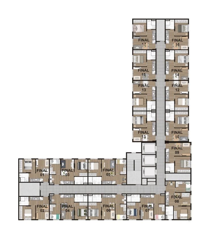 Planta 1 — Bem Viver Praça Nébias - Residencial