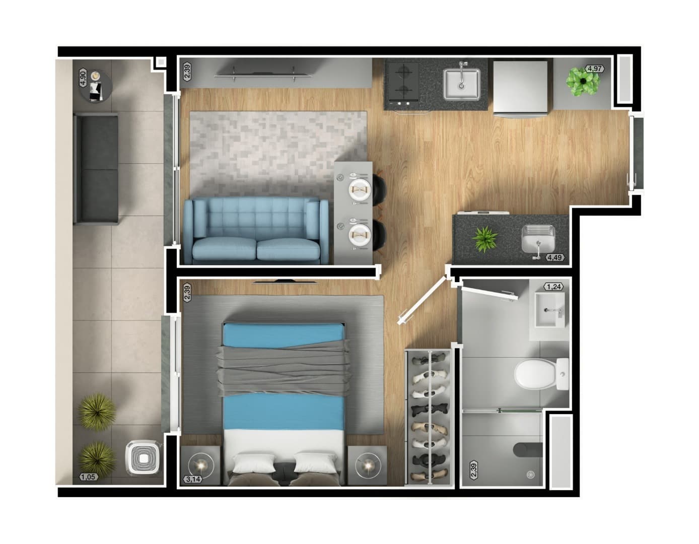 Planta 1 — myID Guilhermina - NR