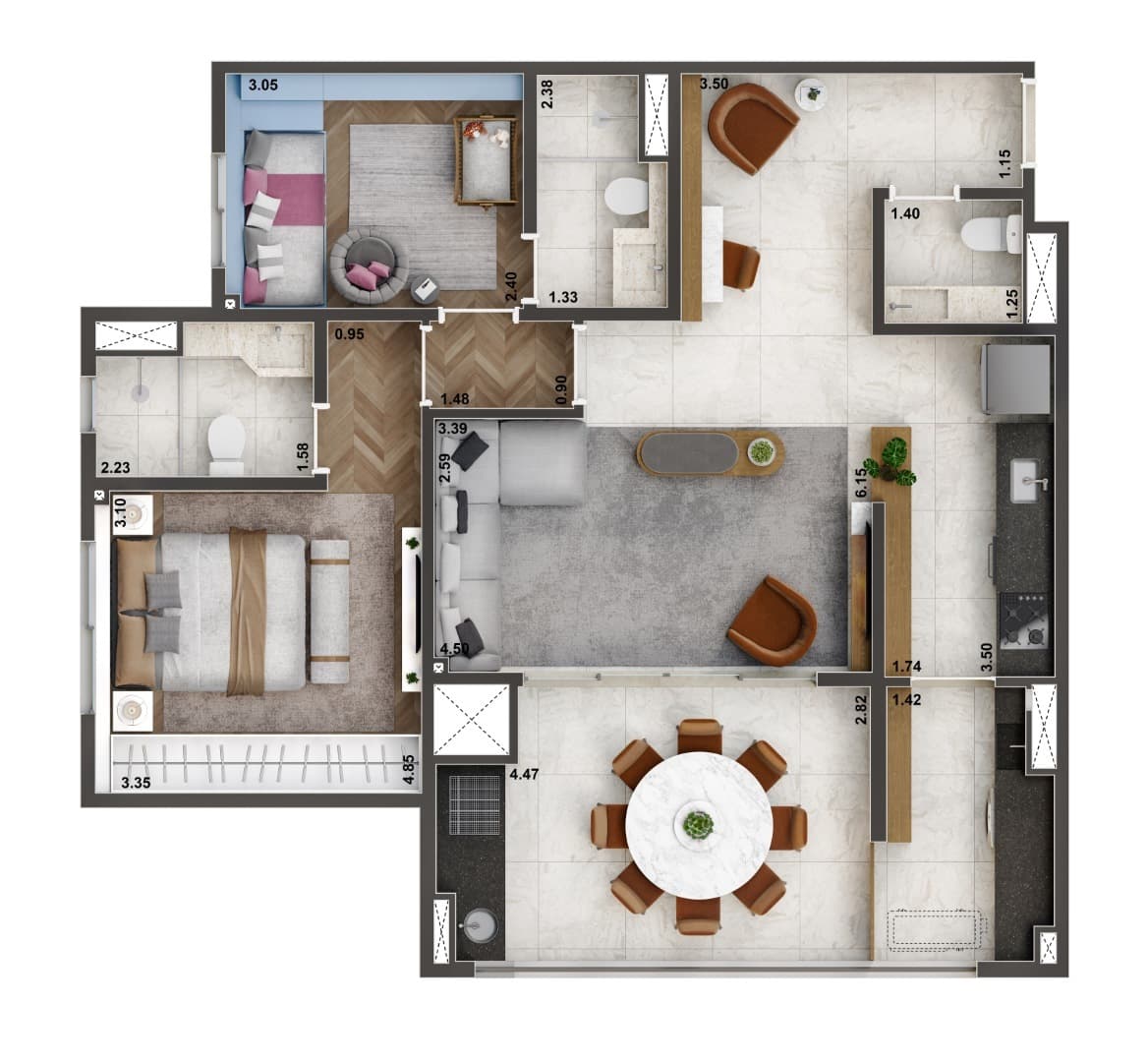 Planta 4 — Living Only Ipiranga