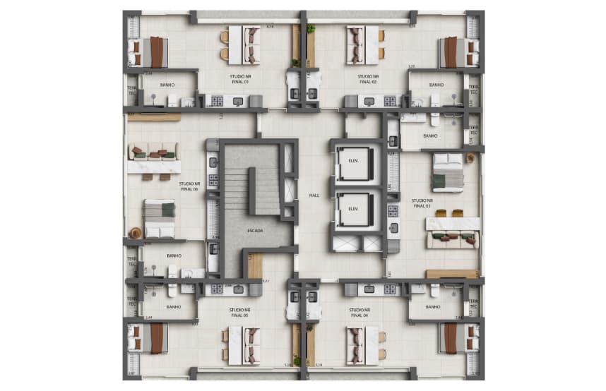 Planta 1 — Okena Moema Suítes
