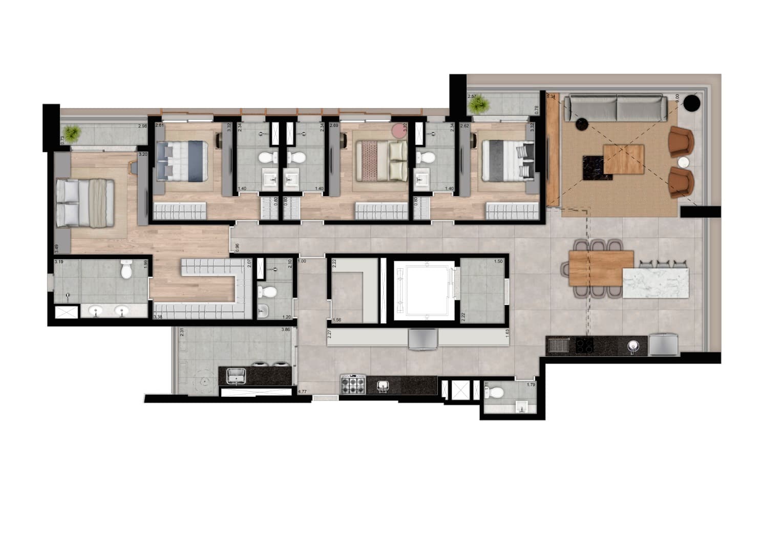 Planta 3 — Eleva Harmonia - Residencial